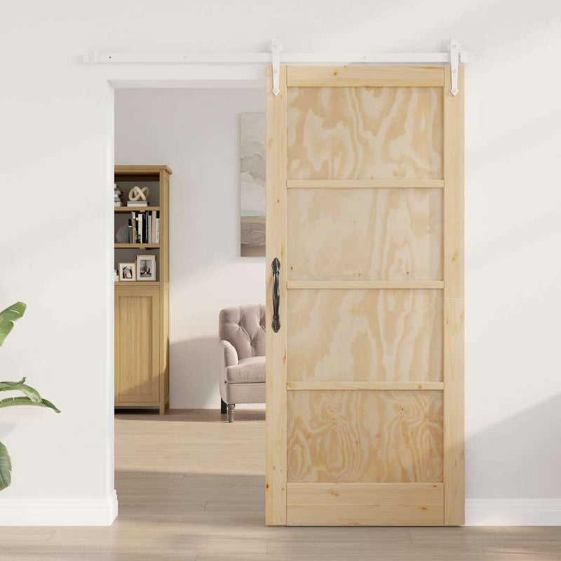 vidaXL Csúszó ajtó Egyéb ORKDAL Természetes és fehér 86 x 211 cm