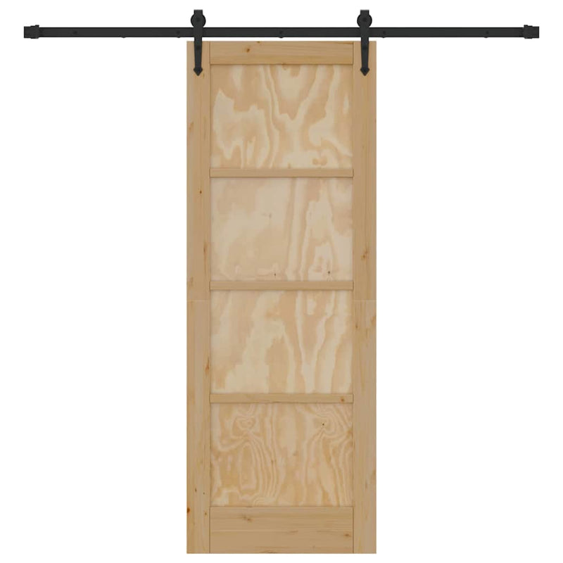 vidaXL Csúszó ajtó Egyéb ORKDAL Természetes és fekete 73.5 x 198.5 cm