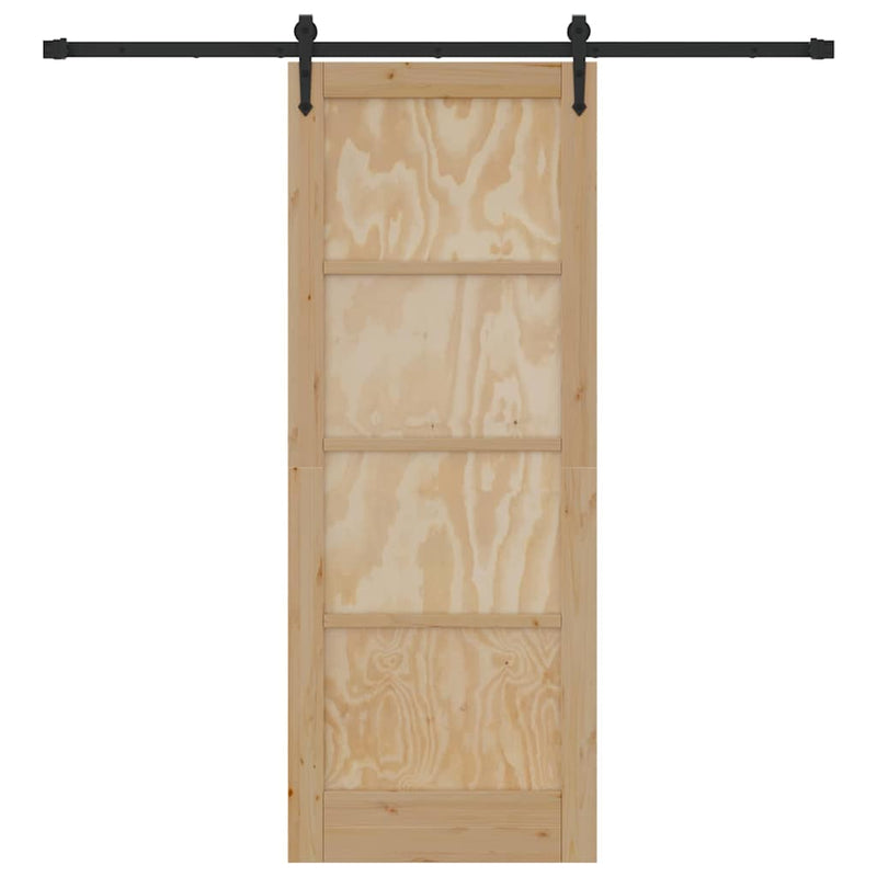 vidaXL Csúszó ajtó Egyéb ORKDAL Természetes és fekete 78 x 202 cm
