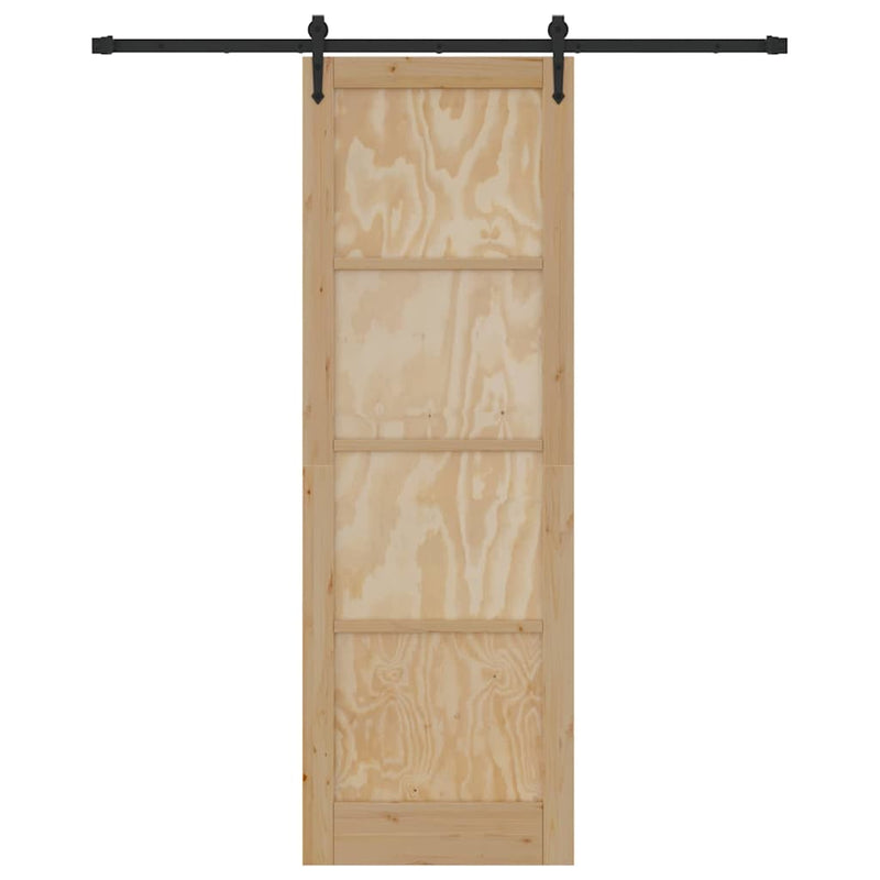 vidaXL Csúszó ajtó Egyéb ORKDAL Természetes és fekete 78 x 232 cm