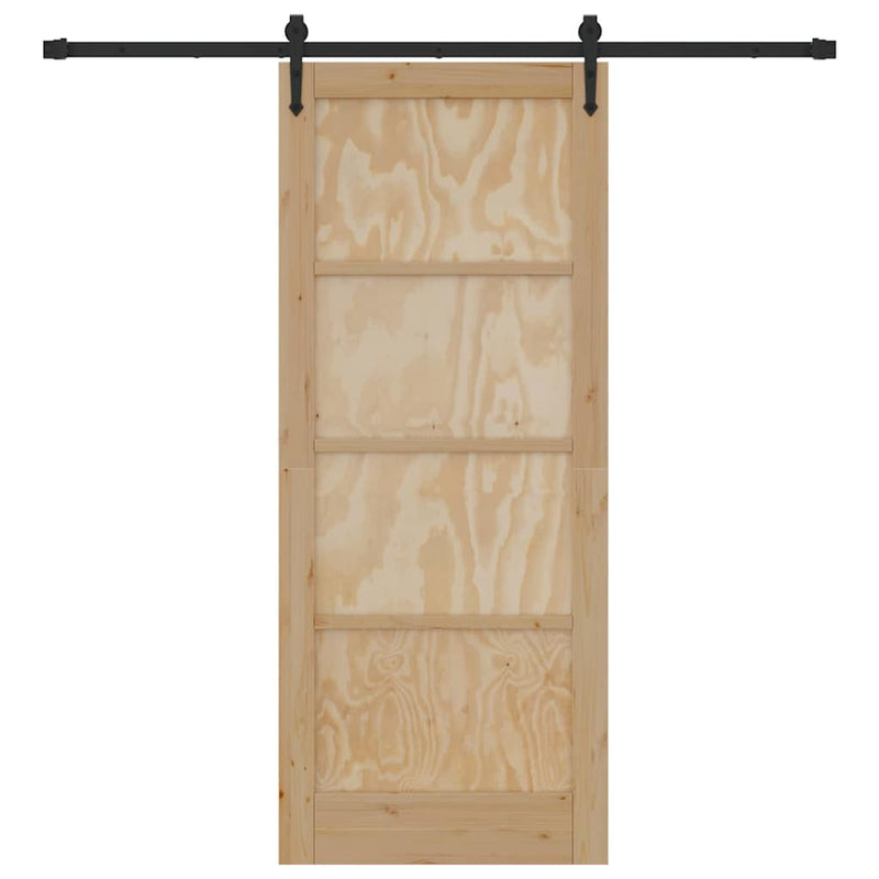 vidaXL Csúszó ajtó Egyéb ORKDAL Természetes és fekete 83 x 202 cm