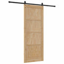 vidaXL Csúszó ajtó ORKDAL Természetes és fekete 83 x 211 cm