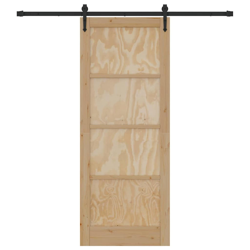 vidaXL Csúszó ajtó Egyéb ORKDAL Természetes és fekete 83 x 211 cm