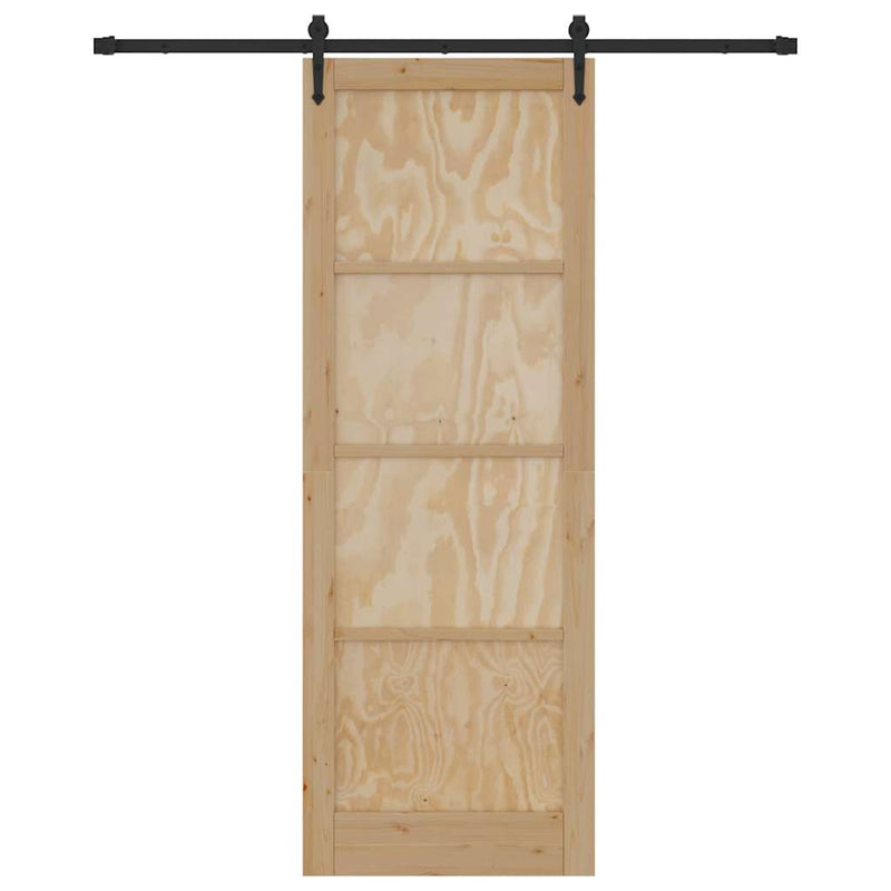 vidaXL Csúszó ajtó Egyéb ORKDAL Természetes és fekete 83 x 232 cm