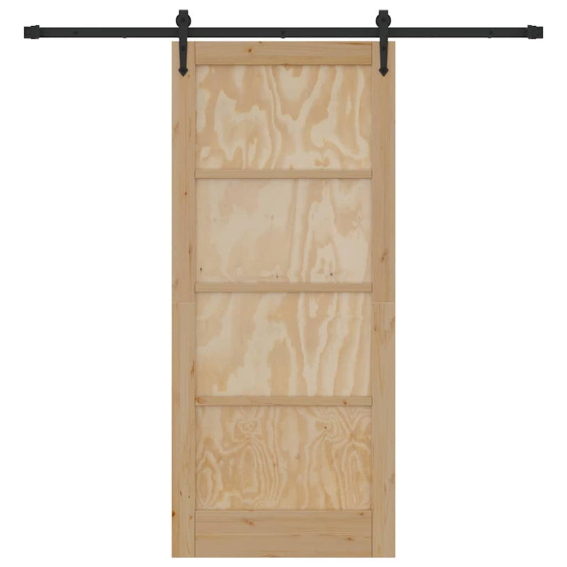 vidaXL Csúszó ajtó Egyéb ORKDAL Természetes és fekete 86 x 198.5 cm