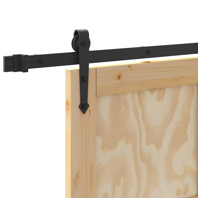 vidaXL Csúszó ajtó Egyéb ORKDAL Természetes és fekete 86 x 211 cm