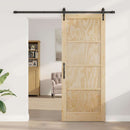 vidaXL Csúszó ajtó ORKDAL Természetes és fekete 86 x 211 cm