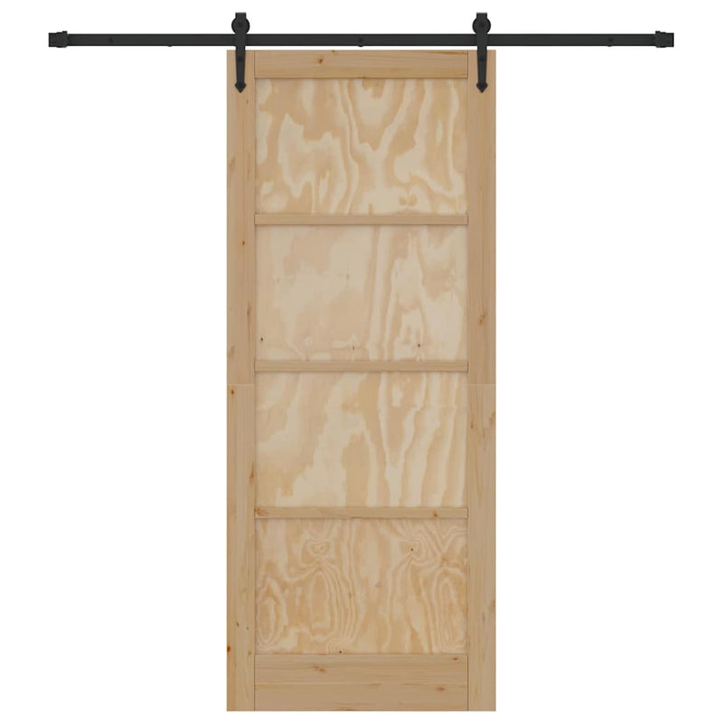 vidaXL Csúszó ajtó Egyéb ORKDAL Természetes és fekete 86 x 211 cm