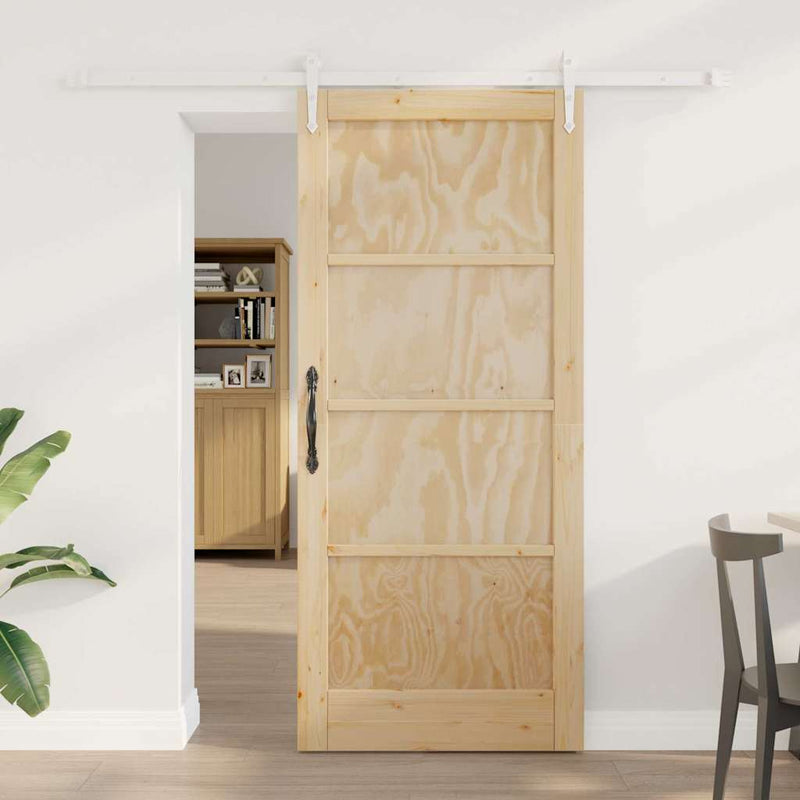 vidaXL Csúszó ajtó Egyéb ORKDAL Természetes és fehér 78 x 202 cm