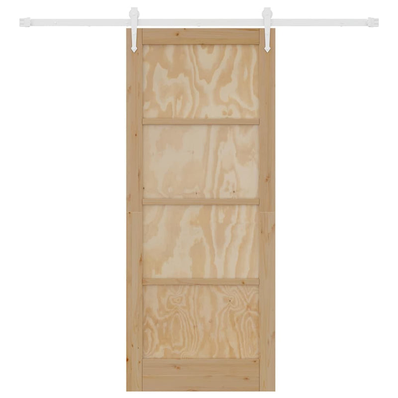 vidaXL Csúszó ajtó Egyéb ORKDAL Természetes és fehér 83 x 202 cm