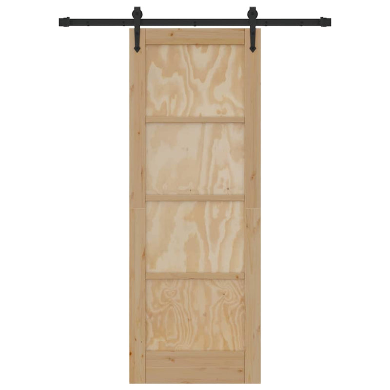 vidaXL Csúszó ajtó ORKDAL Barna 73.5 x 198.5 cm Tömör fenyőfa