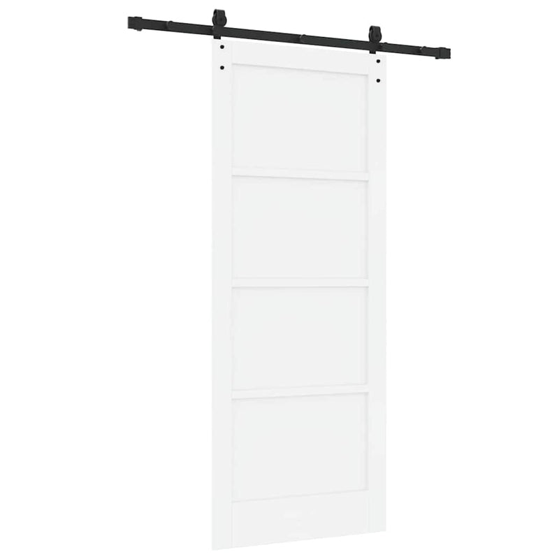 vidaXL Csúszó ajtó ORKDAL Fehér 83 x 202 cm Tömör fenyőfa