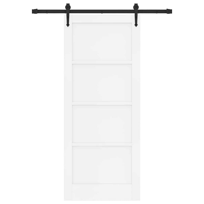 vidaXL Csúszó ajtó ORKDAL Fehér 83 x 202 cm Tömör fenyőfa