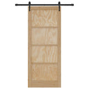 vidaXL Csúszó ajtó ORKDAL Barna 86 x 211 cm Tömör fenyőfa