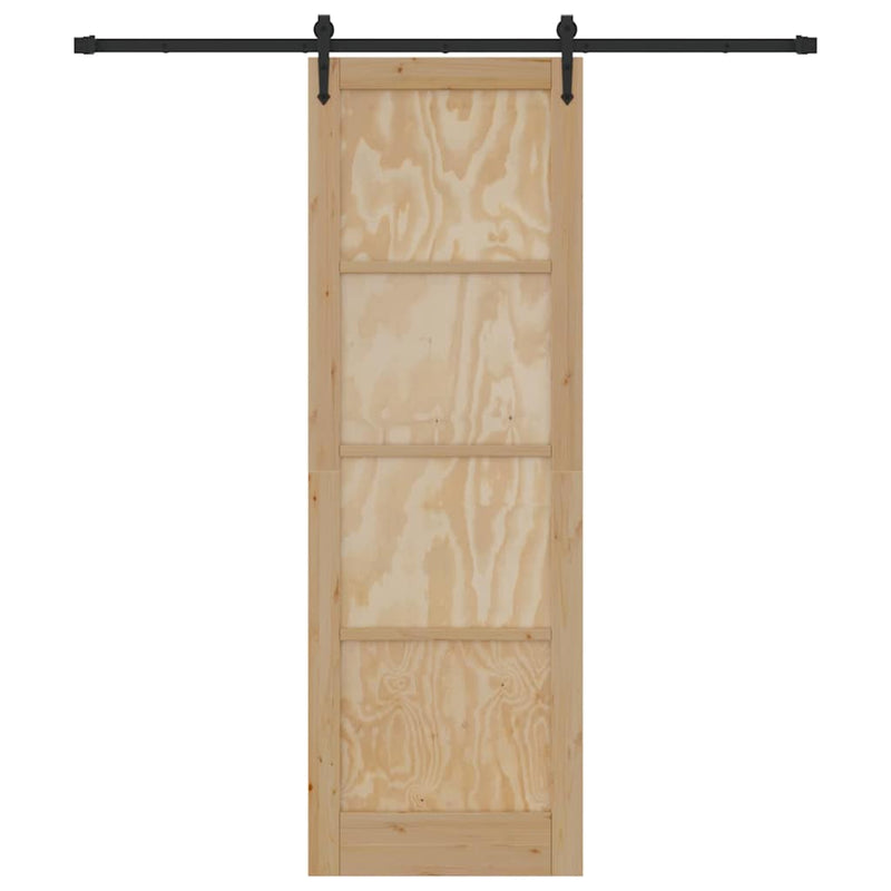 vidaXL Csúszó ajtó ORKDAL Barna 78 x 232 cm Tömör fenyőfa