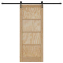 vidaXL Csúszó ajtó ORKDAL Barna 83 x 202 cm Tömör fenyőfa