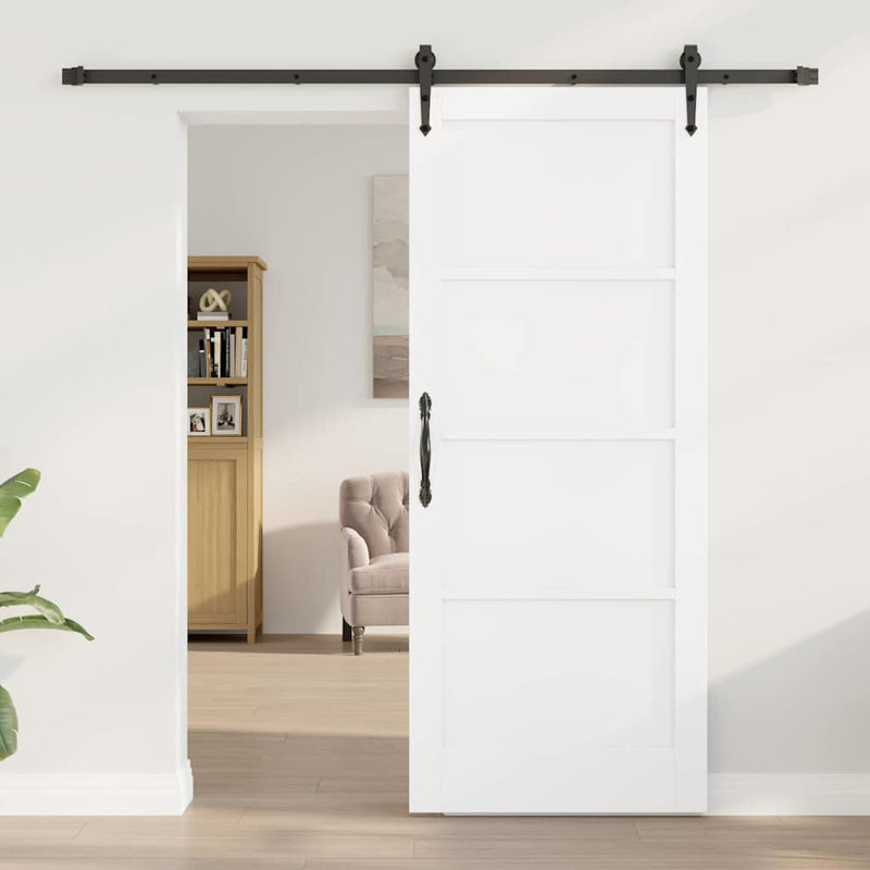 vidaXL Csúszó ajtó ORKDAL Fehér 83 x 202 cm Tömör fenyőfa