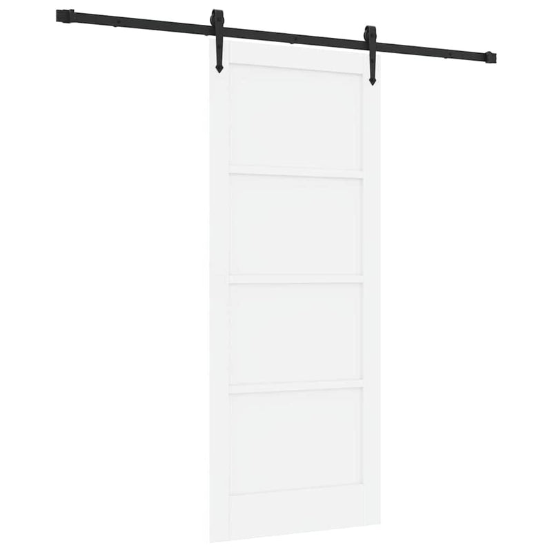 vidaXL Csúszó ajtó ORKDAL Fehér 83 x 202 cm Tömör fenyőfa