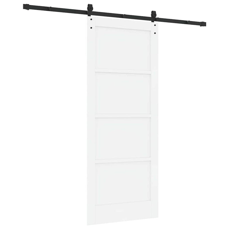 vidaXL Csúszó ajtó ORKDAL Fehér 83 x 202 cm Tömör fenyőfa