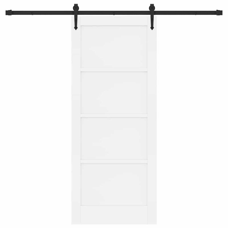 vidaXL Csúszó ajtó ORKDAL Fehér 83 x 202 cm Tömör fenyőfa