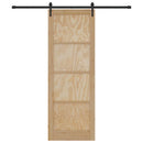 vidaXL Csúszó ajtó ORKDAL Barna 83 x 232 cm Tömör fenyőfa