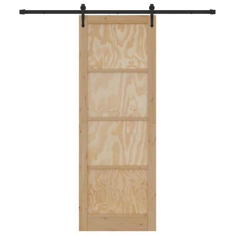 vidaXL Csúszó ajtó ORKDAL Barna 83 x 232 cm Tömör fenyőfa