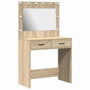 vidaXL Öltözködőasztal fiókkal Sonoma tölgy 78,5 x 41 x 135 cm Faanyag
