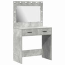 vidaXL Öltözködőasztal fiókkal Beton Szürke 78,5 x 41 x 135 cm Faanyag