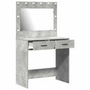 vidaXL Öltözködőasztal fiókkal Beton Szürke 78,5 x 41 x 135 cm Faanyag