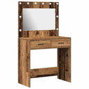 vidaXL Öltözködőasztal fiókkal Öreg fa 78,5 x 41 x 135 cm Faanyag
