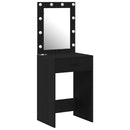 vidaXL Öltözködőasztal fiókkal Fekete tölgy 50 x 41 x 135 cm Faanyag