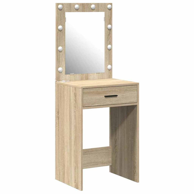vidaXL Sminkasztal fiókkal sonoma tölgy 50 x 41 x 135 cm Faanyag