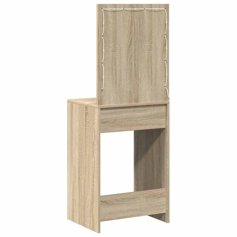 vidaXL Sminkasztal fiókkal sonoma tölgy 50 x 41 x 135 cm Faanyag