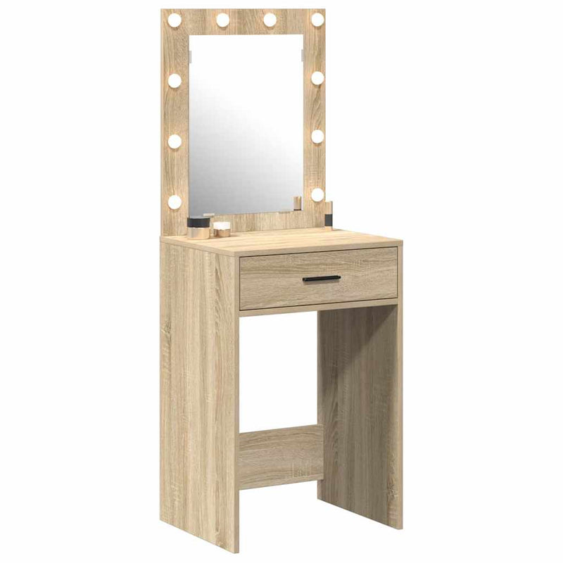 vidaXL Sminkasztal fiókkal sonoma tölgy 50 x 41 x 135 cm Faanyag
