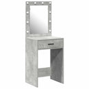 vidaXL Öltözködőasztal fiókkal Beton Szürke 50 x 41 x 135 cm Faanyag