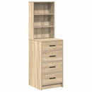 vidaXL Magasfiú fiókkal sonoma tölgy 40 x 41 x 135 cm Faanyag