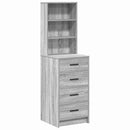 vidaXL Magasfiú fiókkal Szürke sonoma 40 x 41 x 135 cm Faanyag