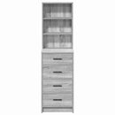 vidaXL Magasfiú fiókkal Szürke sonoma 40 x 41 x 135 cm Faanyag