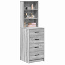 vidaXL Magasfiú fiókkal Szürke sonoma 40 x 41 x 135 cm Faanyag