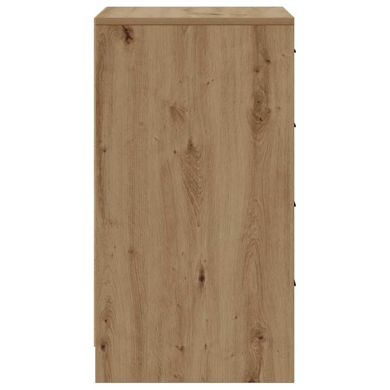 vidaXL Széf fiókkal kézműves tölgy 40 x 41 x 75 cm Faanyag