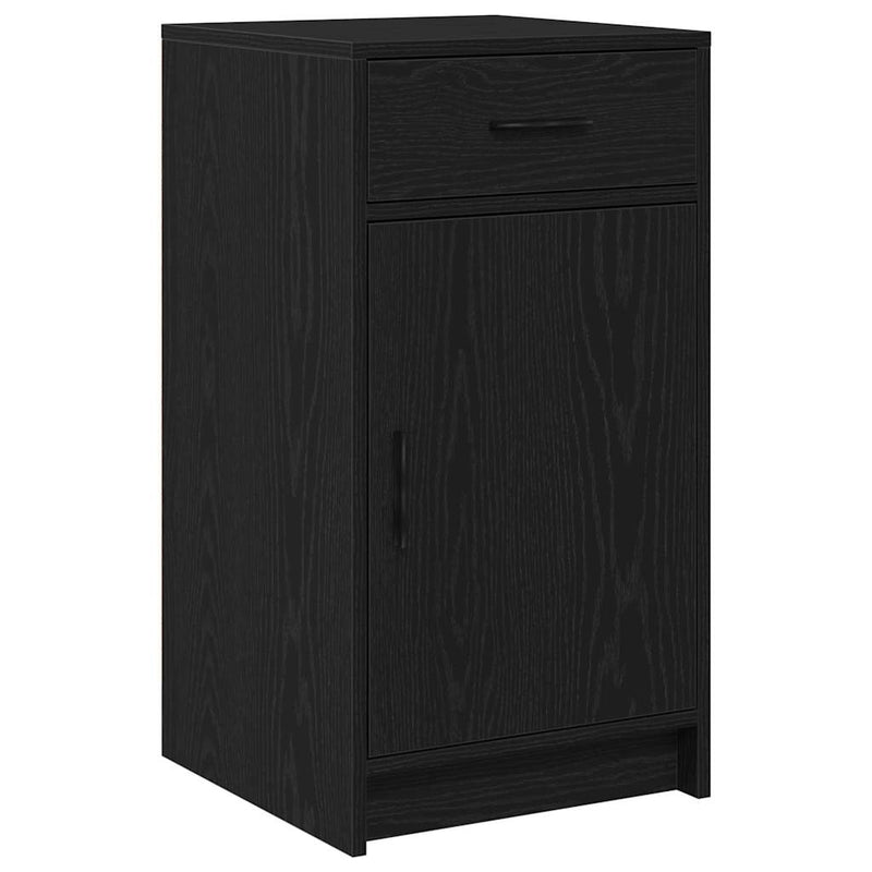 vidaXL Széf fiókkal Musta tammi 40 x 40.5 x 75 cm Faanyag
