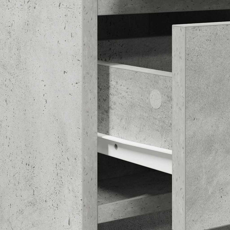 vidaXL Széf fiókkal Beton szürke 40 x 40.5 x 75 cm Faanyag