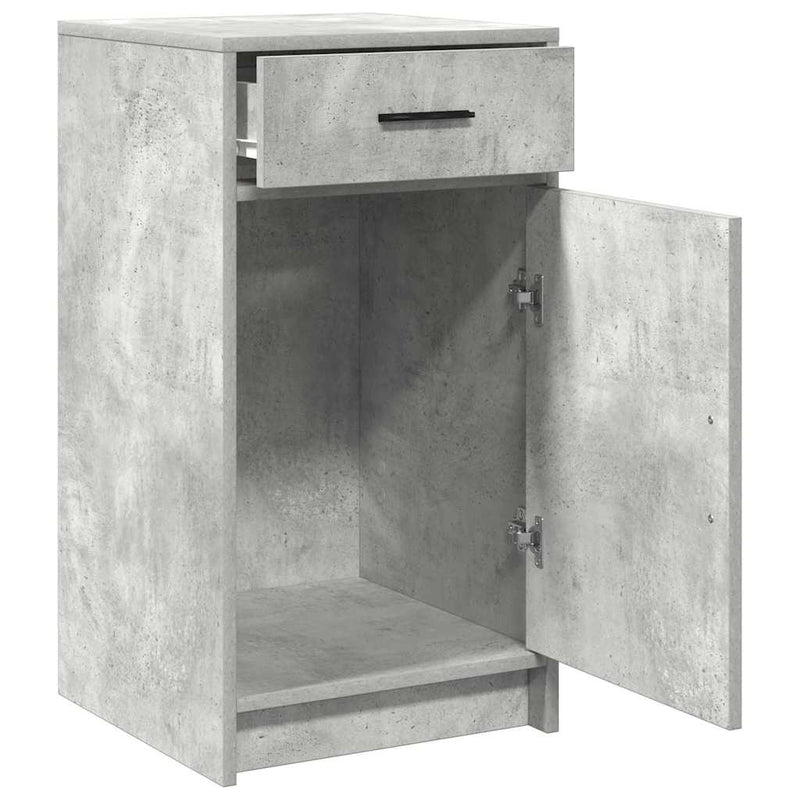 vidaXL Széf fiókkal Beton szürke 40 x 40.5 x 75 cm Faanyag