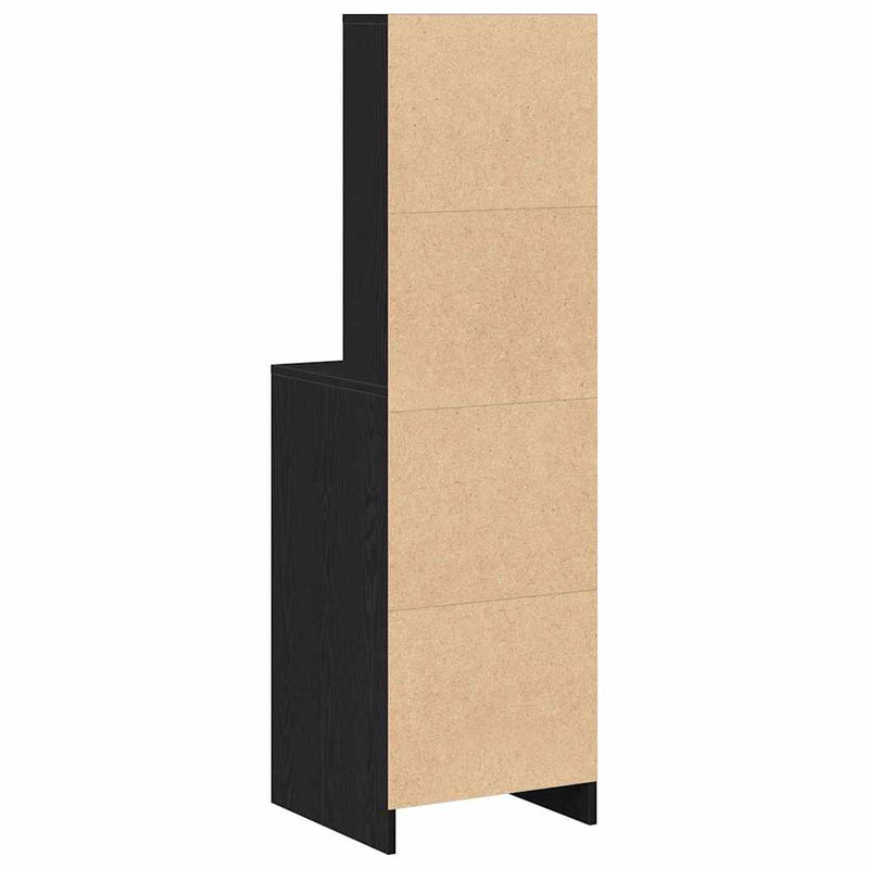 vidaXL Magasfiú fiókkal Musta tammi 40 x 40,5 x 135 cm Faanyag