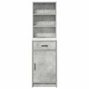 vidaXL Magasfiú fiókkal Beton Szürke 40 x 40,5 x 135 cm Faanyag