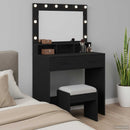 vidaXL Öltözködőasztal fiókkal Fekete tölgy 79 x 41 x 135 cm Faanyag