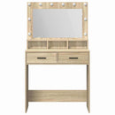 vidaXL Öltözködőasztal fiókkal Sonoma tölgy 79 x 41 x 135 cm Faanyag