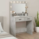 vidaXL Öltözködőasztal fiókkal Beton Szürke 79 x 41 x 135 cm Faanyag