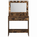vidaXL Öltözködőasztal fiókkal Füstölt tölgy 79 x 41 x 135 cm Faanyag