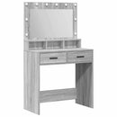vidaXL Öltözködőasztal fiókkal Szürke Sonoma 79 x 41 x 135 cm Faanyag